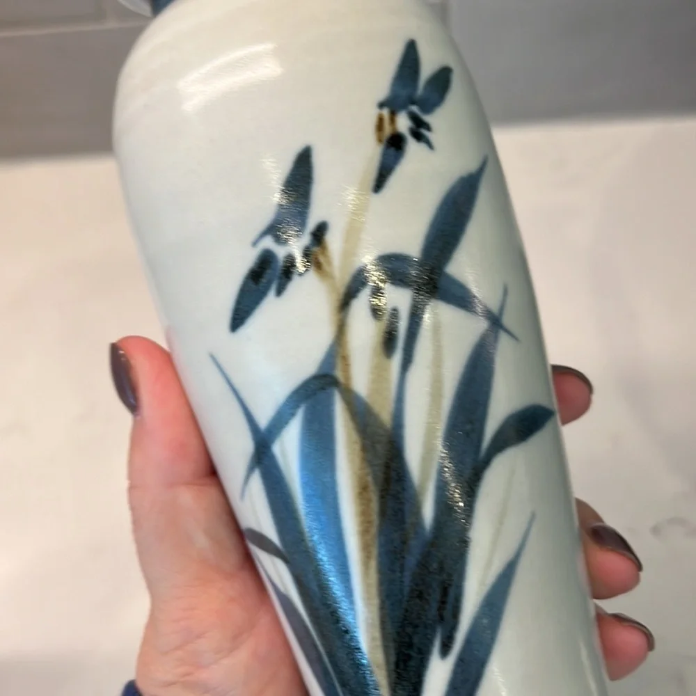 Beautiful blue floral vase